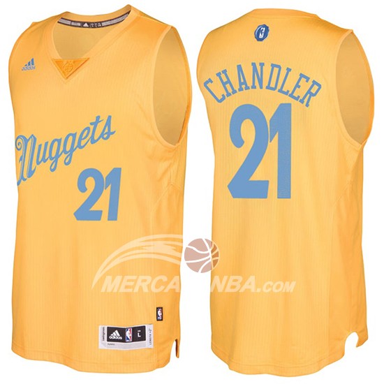 Maglia NBA Christmas 2016 Wilson Chandler Denver Nuggets Dorato